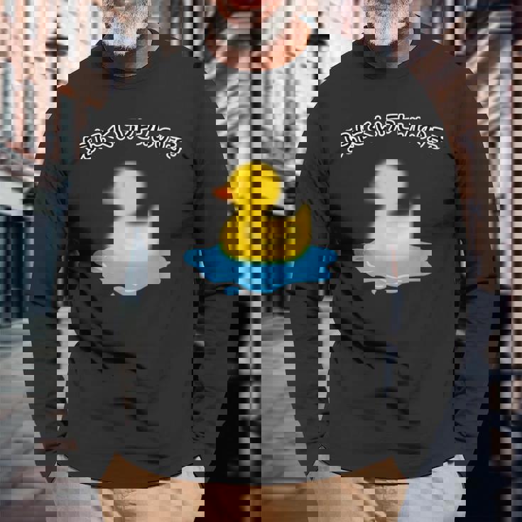 見にくいアヒルの子 動物 個性的 面白い 飲み会 ネタ ギャグ ボケ 宴会 笑える 長袖Tシャツ 高齢者への贈り物