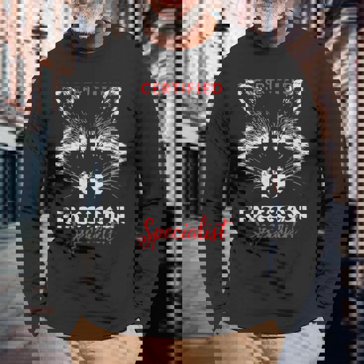 認定たぬきスペシャリスト 長袖Tシャツ 高齢者への贈り物