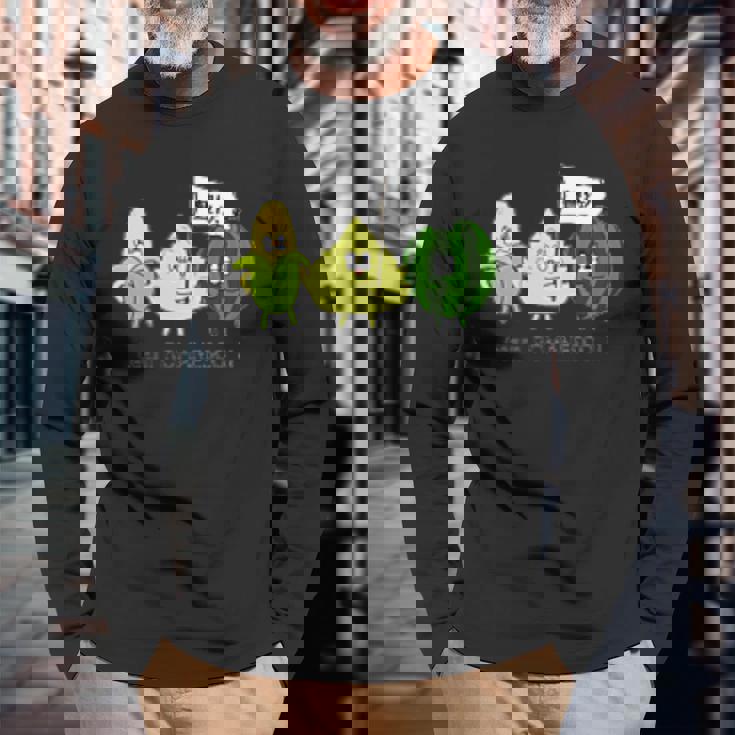 豊作 野菜 畑 農作業 農家 ロマネスコ 長袖Tシャツ 高齢者への贈り物