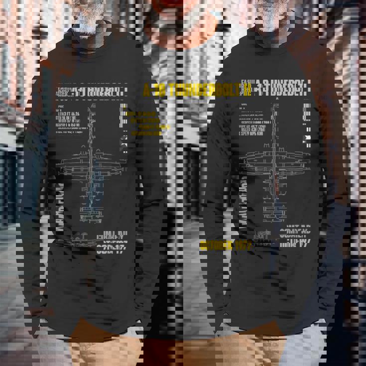 軍用機 A-10 Thunderbolt Ii Warthog Usaf 長袖Tシャツ 高齢者への贈り物