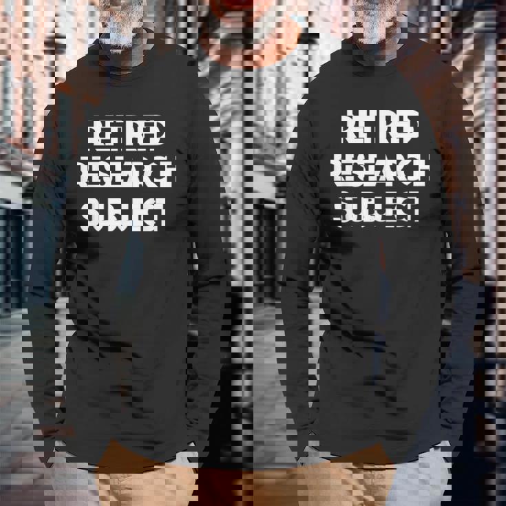 退職研究科 長袖Tシャツ 高齢者への贈り物