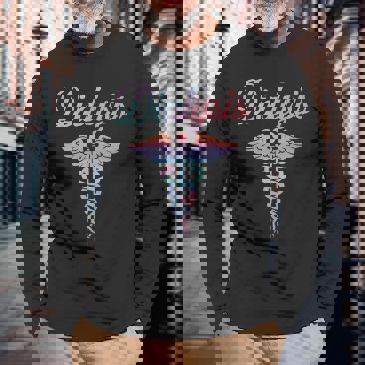 透析 看護師 腎臓移植 腎臓 長袖tシャツ 長袖Tシャツ 高齢者への贈り物