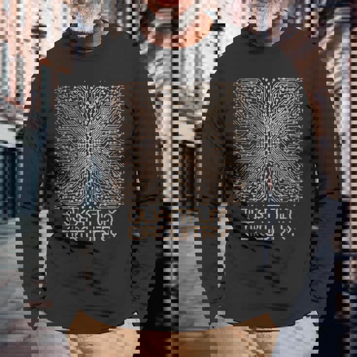 量子回路ai人工知能 長袖Tシャツ 高齢者への贈り物