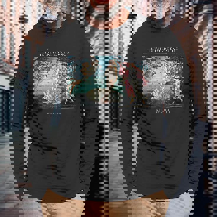 金星の誕生 有名な絵画 ボッティチェリ 長袖Tシャツ 高齢者への贈り物