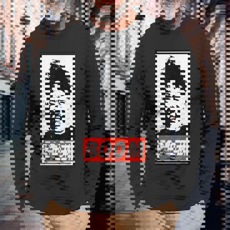 金正恩ブーム 長袖Tシャツ 高齢者への贈り物