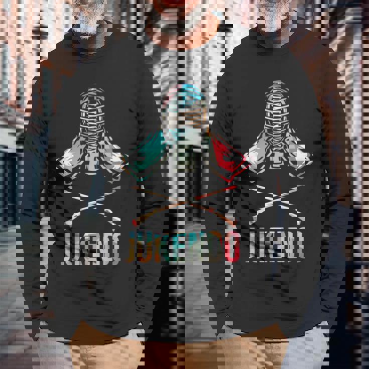 銃剣道 柔剣道 日本武道 長袖Tシャツ 高齢者への贈り物