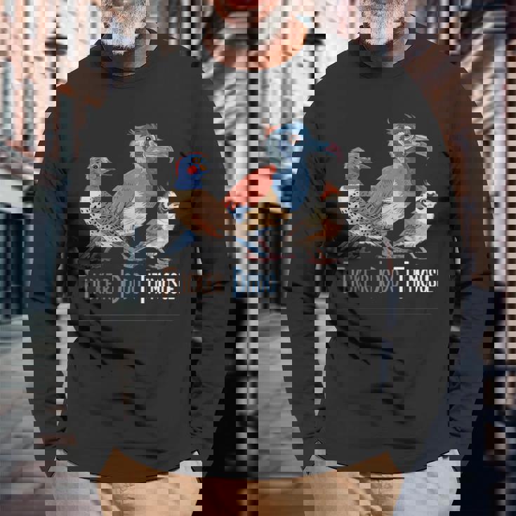 面白い ちらつきドードーシジュウカラ メンズ レディース キッズ 長袖Tシャツ 高齢者への贈り物