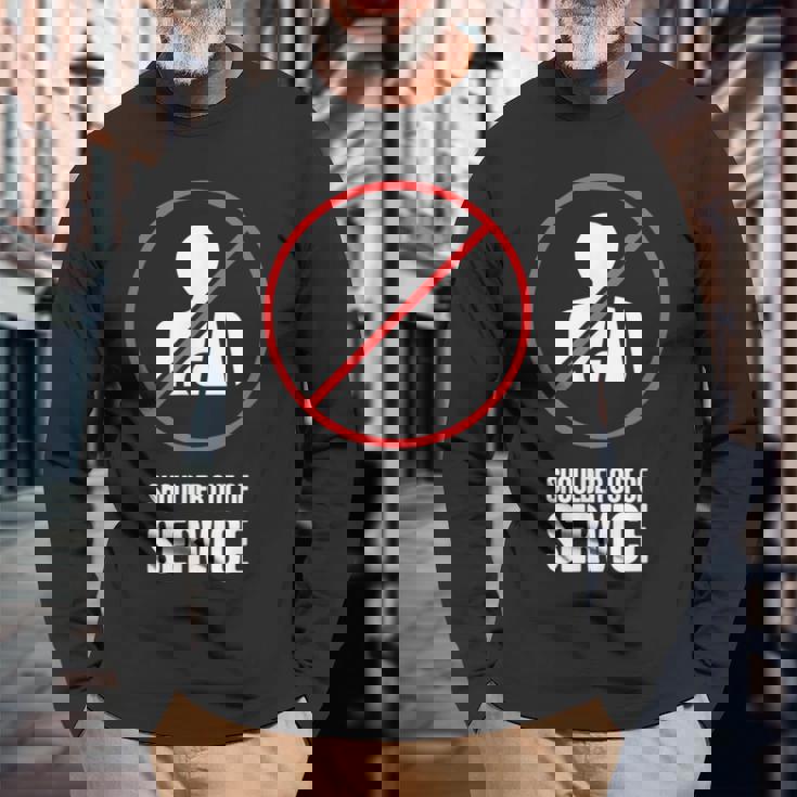 面白い 脱臼 肩 骨折 & 肩折れ 長袖Tシャツ 高齢者への贈り物