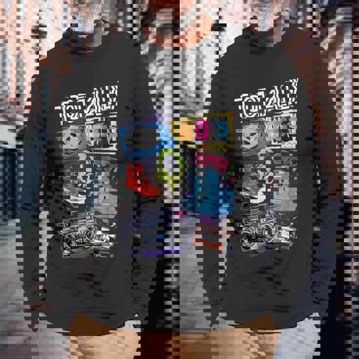 面白い80年代レトロtシャツ 1980年代パーティーギフト ターンテーブルカセット 長袖Tシャツ 高齢者への贈り物