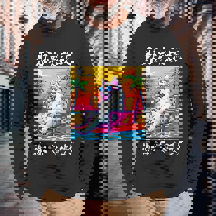 面白いtシャツ サモエド 犬 イヌ わんこ メンズ 犬好き グッズ おもしろ 面白い 服 ネタ わんこ 長袖Tシャツ 高齢者への贈り物