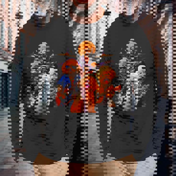 面白いtシャツ トイプードル イヌ わんこ メンズ 犬好き グッズ かわいい おもしろ 面白い 服 ネタ 長袖Tシャツ 高齢者への贈り物