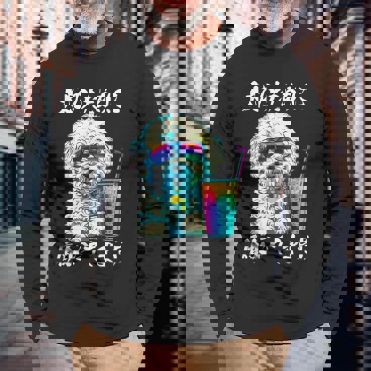 面白いtシャツ ビションフリーゼ イヌ わんこ メンズ 犬好き グッズ おもしろ 面白い 服 ネタ わんこ 長袖Tシャツ 高齢者への贈り物