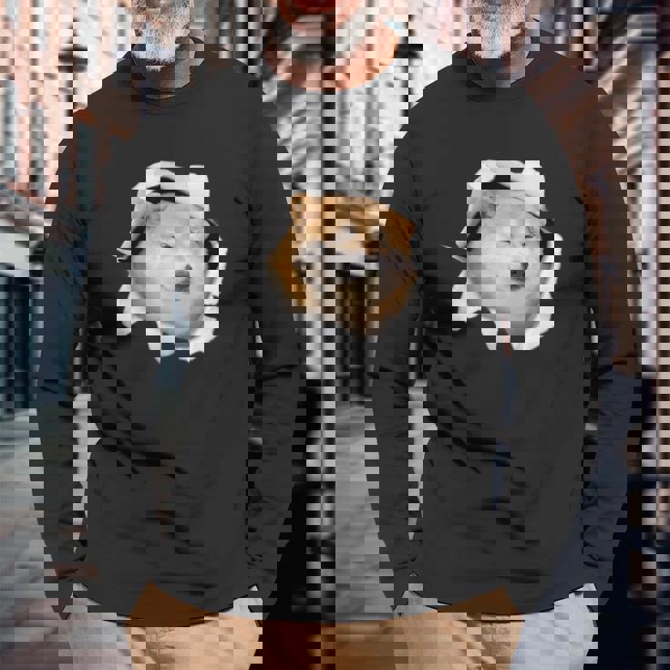 面白いtシャツ 柴犬 シバイヌ 犬 イヌ わんこ メンズ 犬好き グッズ かわいい 面白い 服 ネタ 長袖Tシャツ 高齢者への贈り物