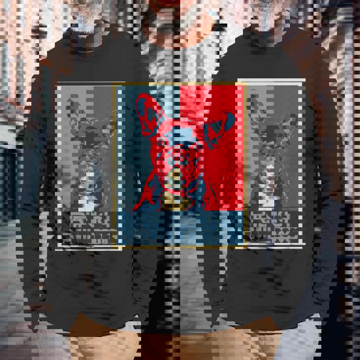 面白いtシャツ 犬 フレンチブルドッグ わんこ メンズ レディース オリジナル おもしろ グッズ 夏 服 長袖Tシャツ 高齢者への贈り物