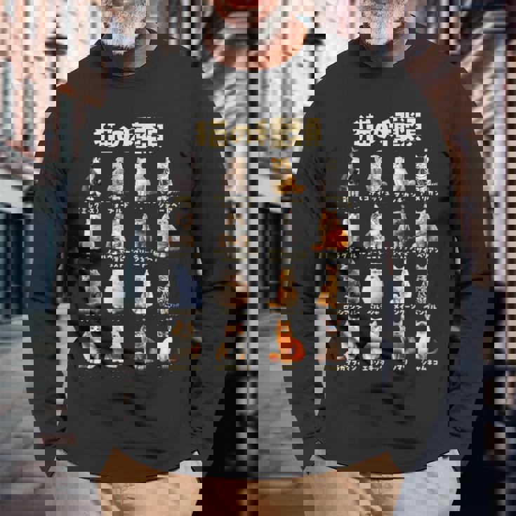面白いtシャツ 猫 ネコ 猫の種類 メンズ 猫好き グッズ おもしろ 面白い 服 ネタ にゃんこ 猫の下僕 長袖Tシャツ 高齢者への贈り物