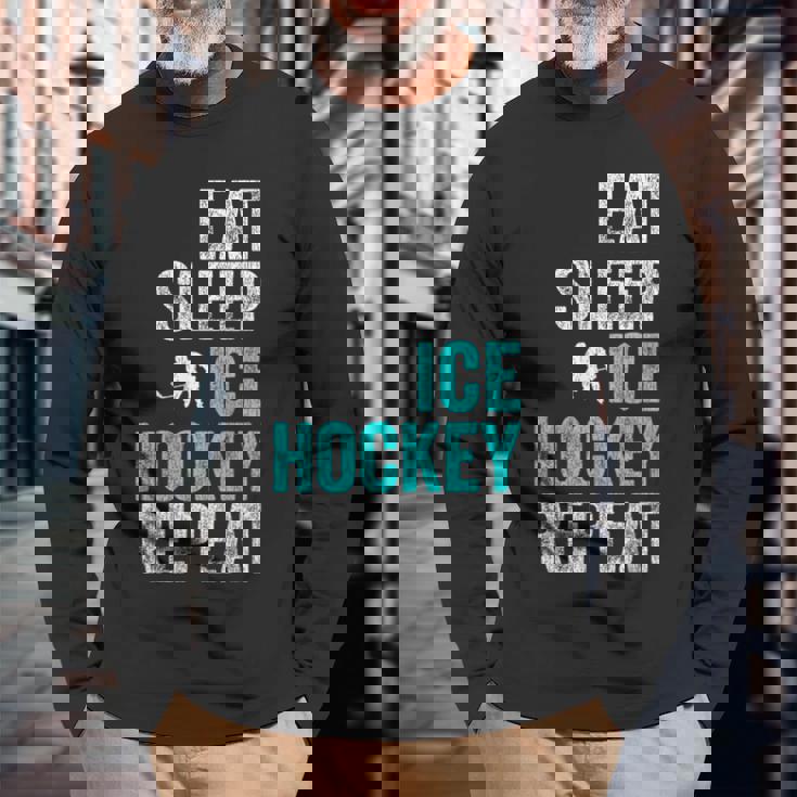 面白いアイスホッケーのシャツ アイスホッケー 長袖Tシャツ 高齢者への贈り物