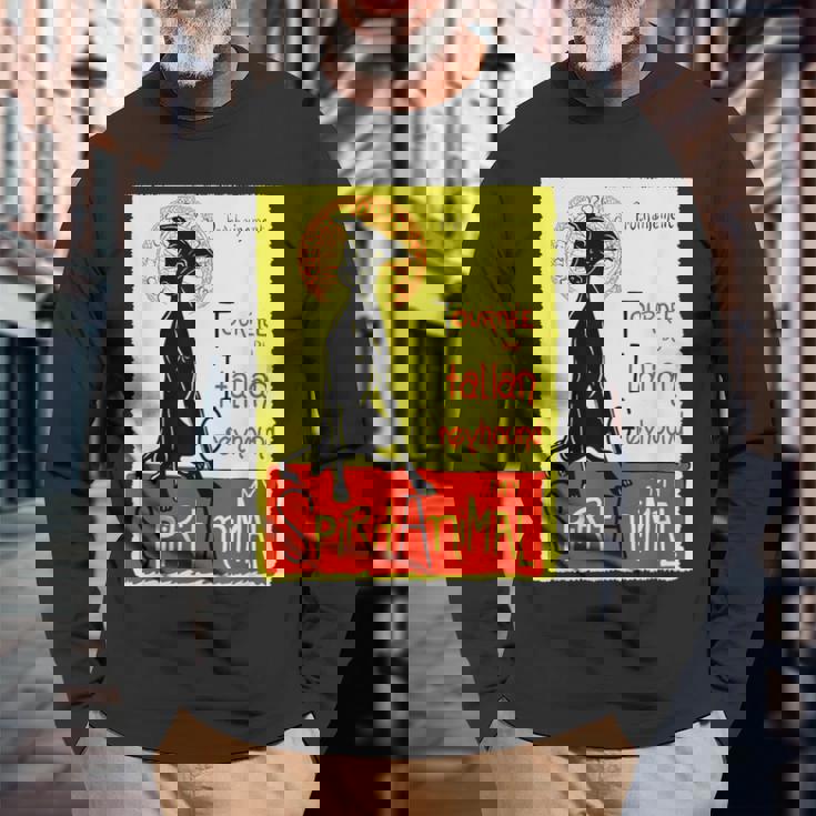 面白いイタリアングレイハウンド ドッグアート イタリアングレイハウンド ギフト 長袖Tシャツ 高齢者への贈り物