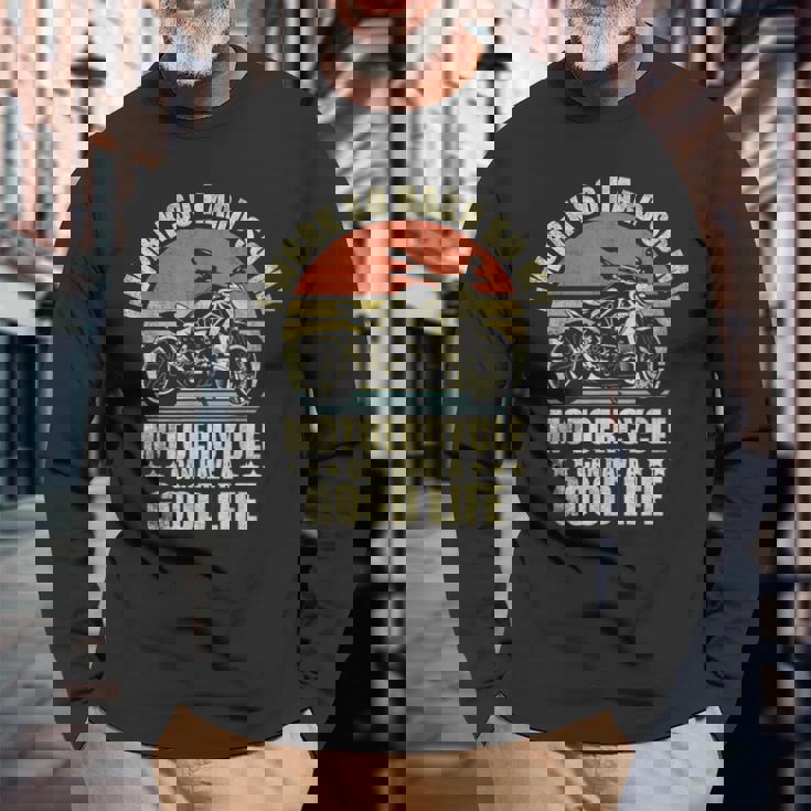 面白いオートバイの引用句 メンズ レディース オートバイ愛好家ライダー 長袖Tシャツ 高齢者への贈り物