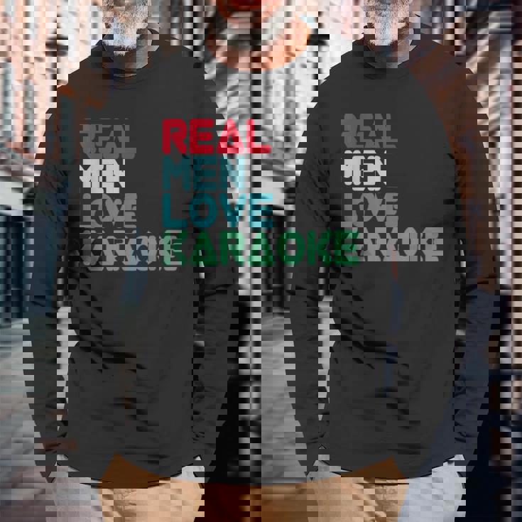 面白いカラオケ格言デザイン カラオケ バー カラオケ歌手 長袖Tシャツ 高齢者への贈り物