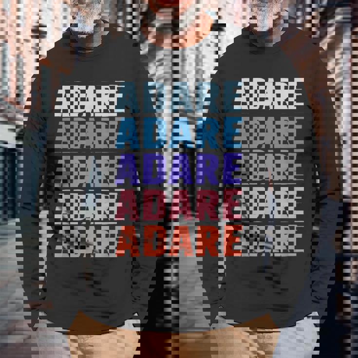 面白いギフトネーム Adare 名前入り 長袖Tシャツ 高齢者への贈り物