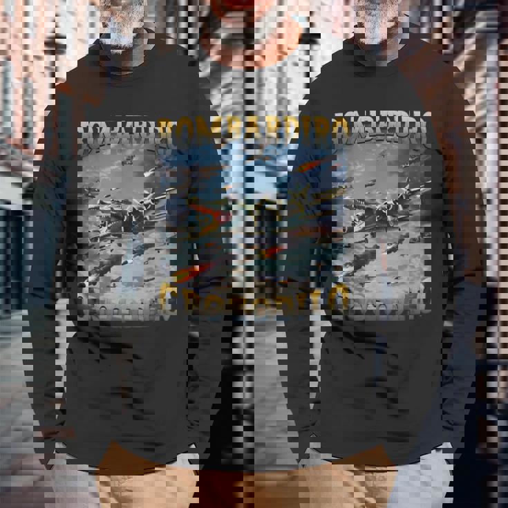 面白いクロコダイルミームボンバルディーロクロコダイルファニーブレインレッド 長袖Tシャツ 高齢者への贈り物