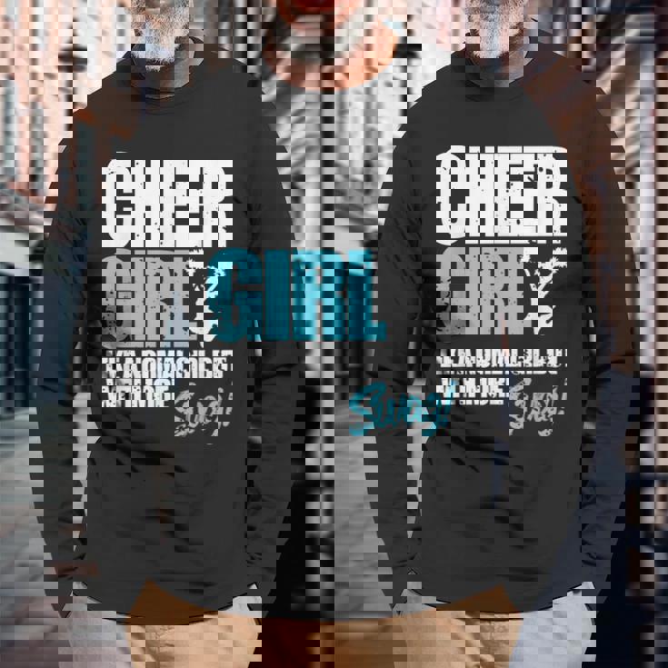 面白いチアリーダーシャツ かわいいチアリーディングガールギフト 長袖Tシャツ 高齢者への贈り物