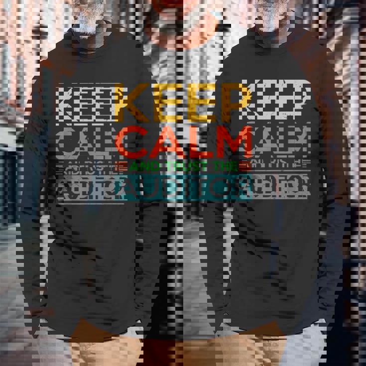 面白い監査人 長袖Tシャツ 高齢者への贈り物