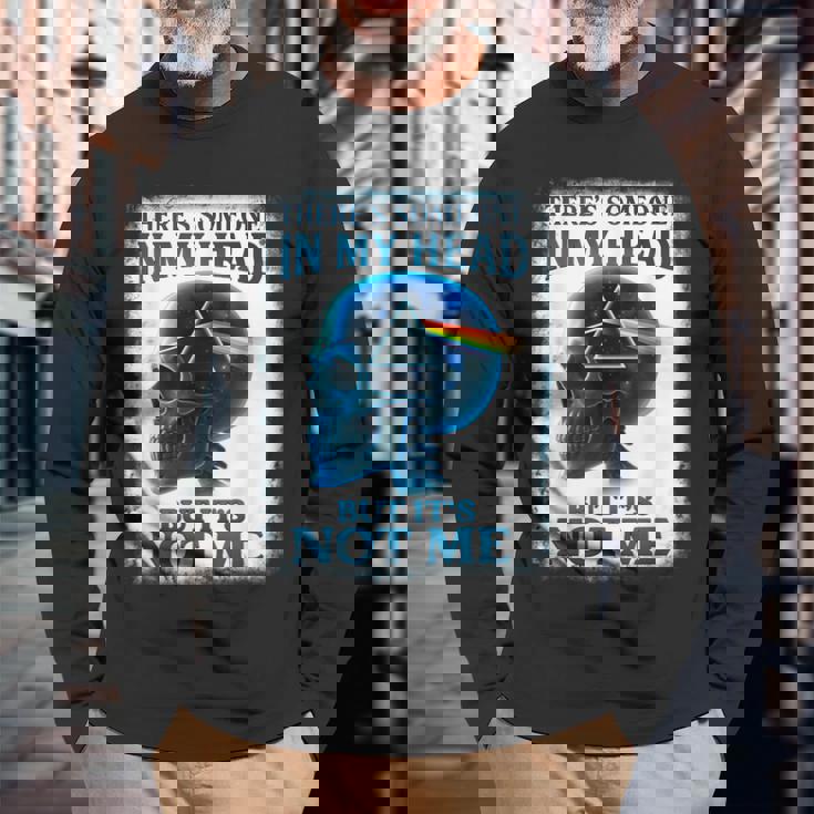 頭の中に誰かがいるけどスケルトンって言ってるのは私じゃない 長袖Tシャツ 高齢者への贈り物