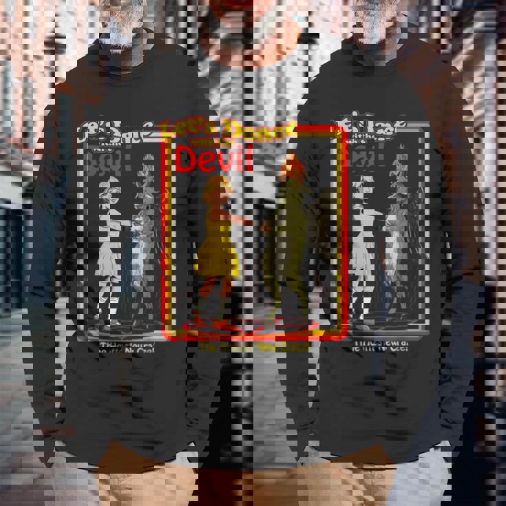 魔法のは、悪魔バフォメット悪魔と踊ってみましょうおかしい 長袖Tシャツ 高齢者への贈り物