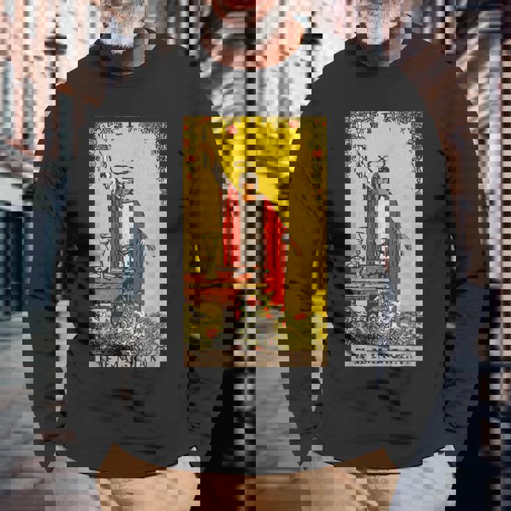 魔術師 タロットカード ナンバー1 長袖Tシャツ 高齢者への贈り物