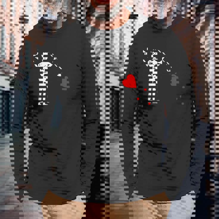 黒ひげ海賊旗-オリジナルエドワード・ティーチ 長袖Tシャツ 高齢者への贈り物