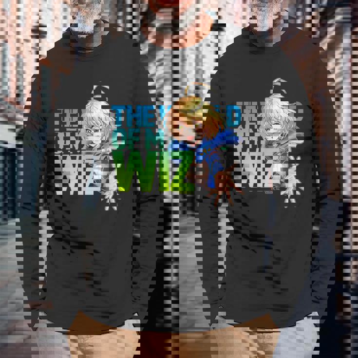 黒猫のウィズ ウィズ D 長袖Tシャツ 高齢者への贈り物