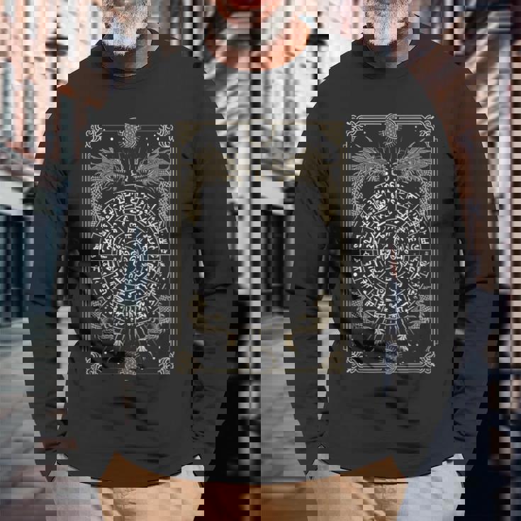 龍体文字フトマニ図タロット 幸運 長袖Tシャツ 高齢者への贈り物