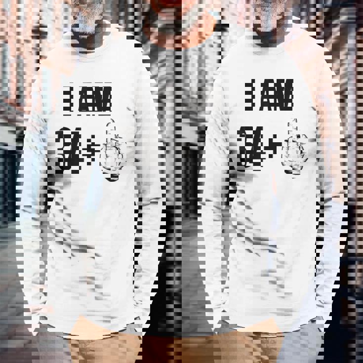 35歳の誕生日 35歳の誕生日男性 35年 35歳の人生 長袖Tシャツ 高齢者への贈り物