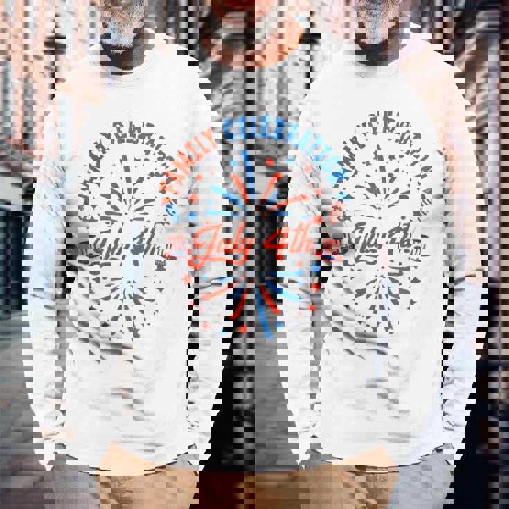 7月4日 家族祝 2024 おそろい ファミリー レトロ 長袖Tシャツ 高齢者への贈り物