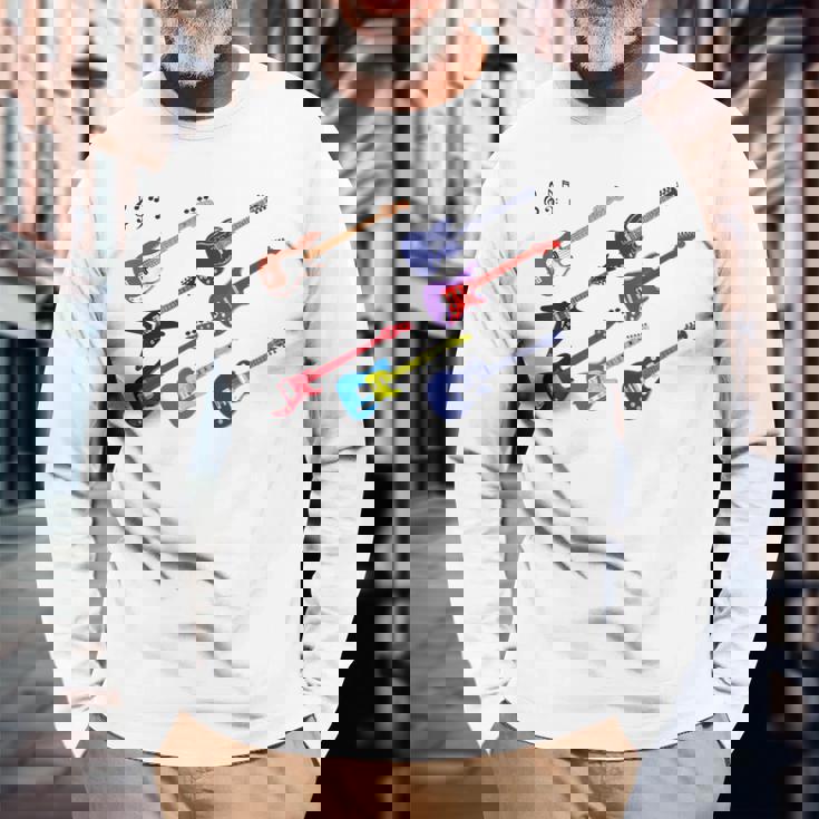 All Guitars Matters-エレキギターブルースジャズファンクロック 長袖Tシャツ 高齢者への贈り物