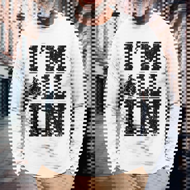 Im All In ポーカーシャツ ポーカープレーヤー 長袖Tシャツ 高齢者への贈り物