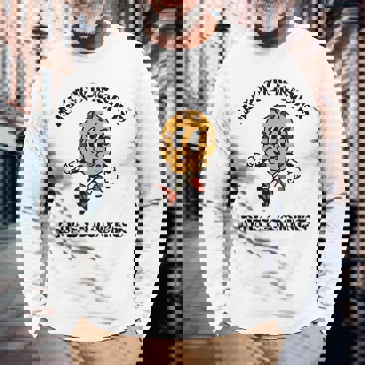 All You Need Is Love And Cookies レトロ 70年代 かわいい ハッピークッキー 長袖tシャツ 長袖Tシャツ 高齢者への贈り物