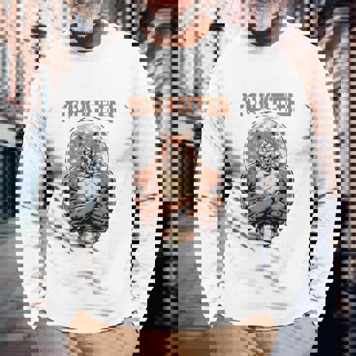 Alpha Wolf I 'Ll Protect You Kitten No Matter What Dominance 長袖tシャツ 長袖Tシャツ 高齢者への贈り物