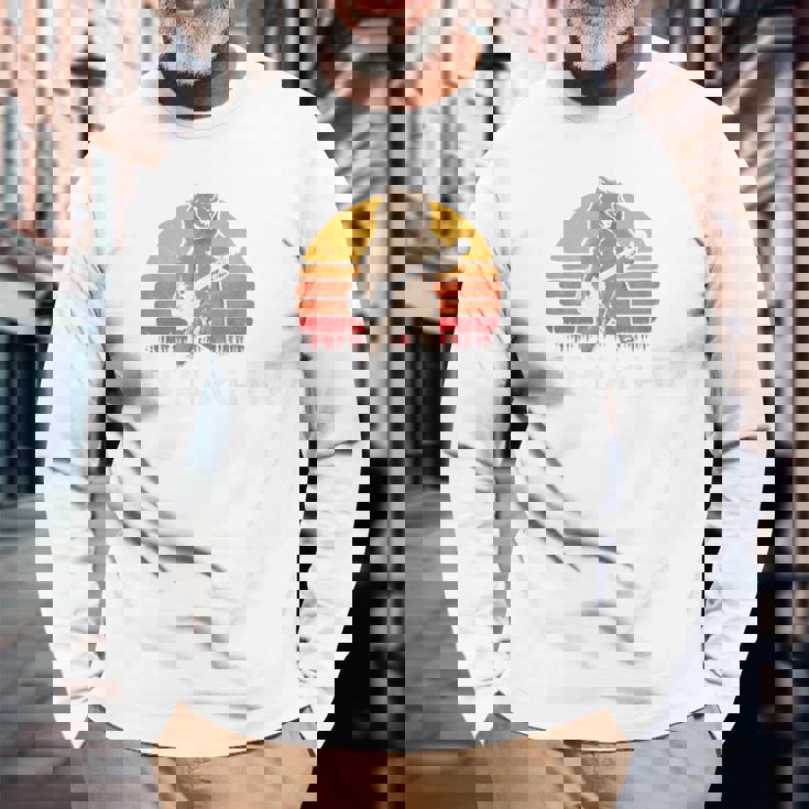 Appalachia Bluegrass Banjo Bear Retro 長袖Tシャツ 高齢者への贈り物