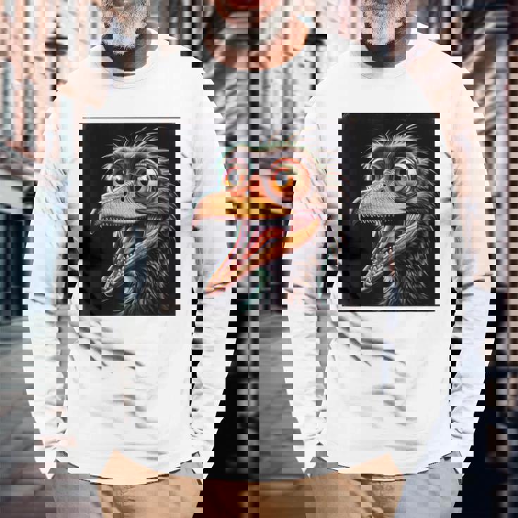 Archaeopteryx シャツ 面白い Dinousar ジュラシックプレデターファン 長袖Tシャツ 高齢者への贈り物