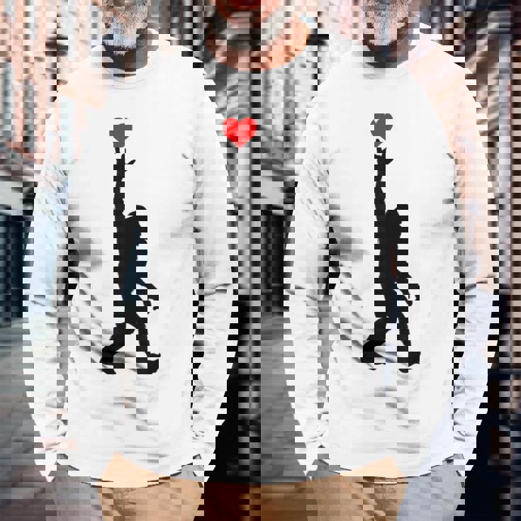 Asl Bigfoot I Love Youign Language Bigfoot I Love You Asl 長袖Tシャツ 高齢者への贈り物