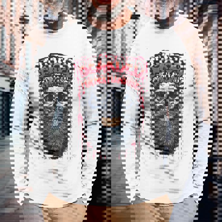 メンズ Bearded For Her Pleasure Beard Lover メンズ 長袖Tシャツ 高齢者への贈り物