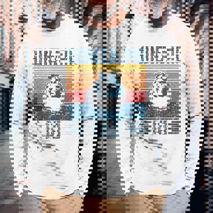 Best モルモット Dad ヴィンテージモルモット 長袖Tシャツ 高齢者への贈り物