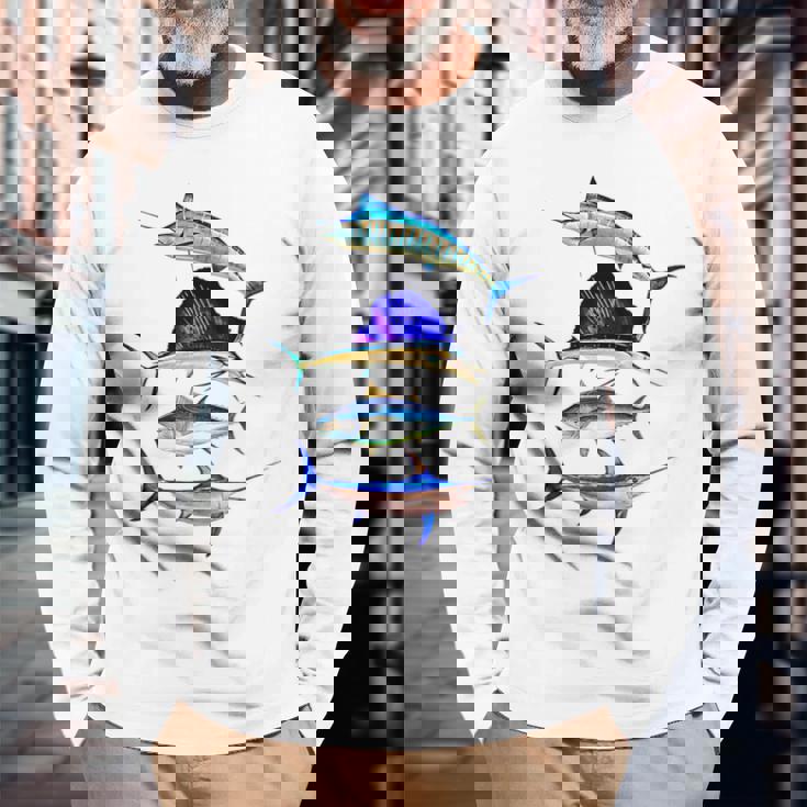 Big Deepea スポーツフィッシュ カジキ 太刀魚 カジキ マグロ 長袖Tシャツ 高齢者への贈り物