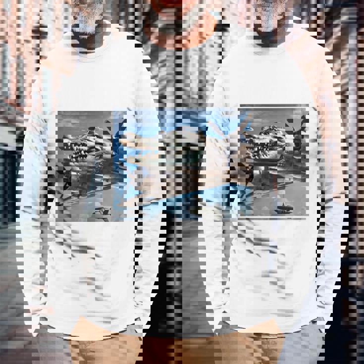 Bombardino Crocodilo イタリアンブレインロットミーム 長袖tシャツ 長袖Tシャツ 高齢者への贈り物