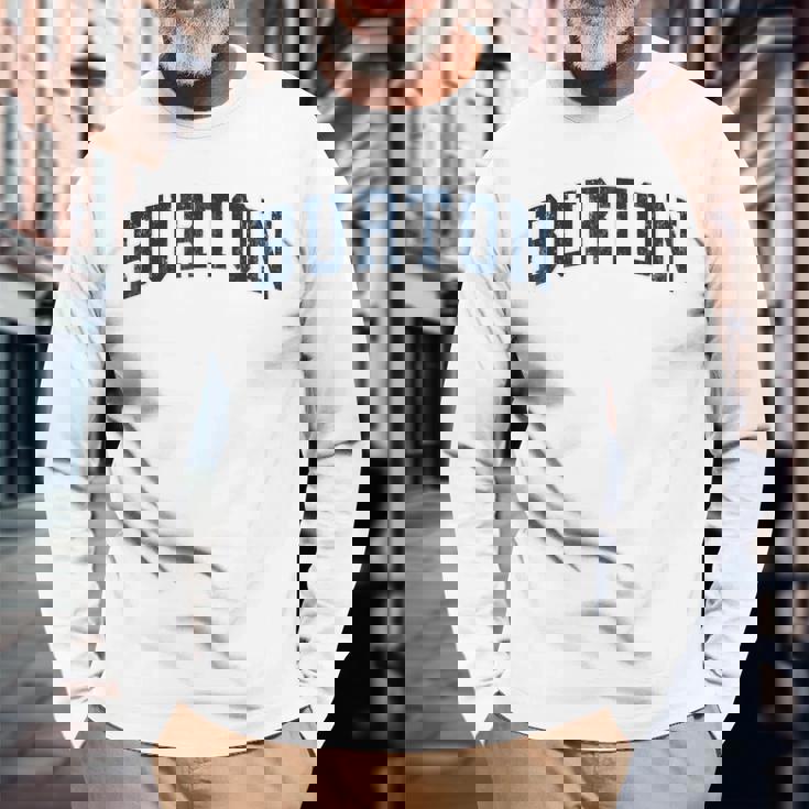 Burton Michigan Mi ヴィンテージ スポーツデザイン ネイビーデザイン 長袖Tシャツ 高齢者への贈り物