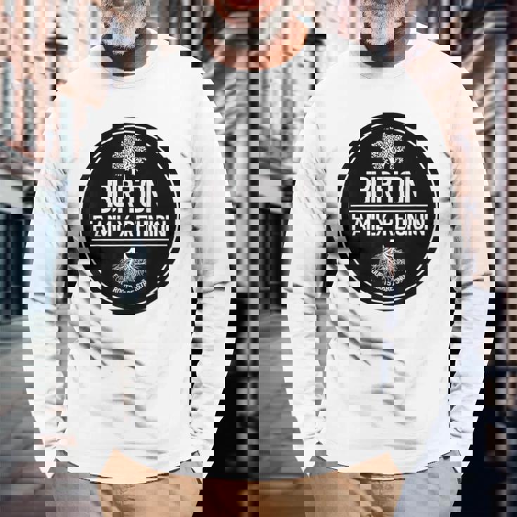 Burtonバートン ファミリーリユニオン 私たちのルーツは強い木 長袖Tシャツ 高齢者への贈り物