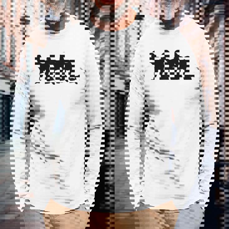 Centipede Humor Human Centiped Parody Horor 長袖Tシャツ 高齢者への贈り物