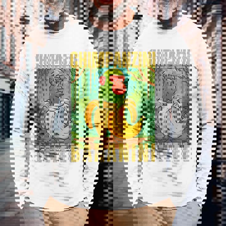Chimpanzini Bananini Italian Brainrot 長袖Tシャツ 高齢者への贈り物